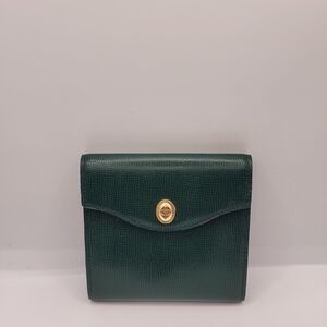 Christian Dior Leather Vintage Green Wallet